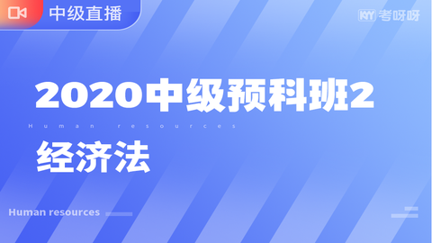 2020年中级预科班2（经济法）