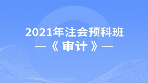 2021年注会预科班《审计》