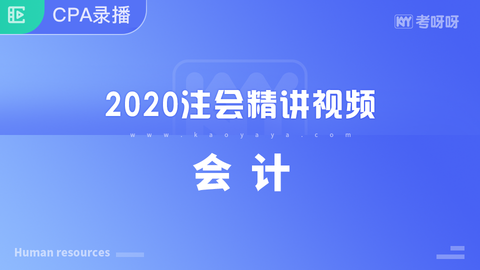 2020年注会《会计》精讲视频--蛋丝儿老师