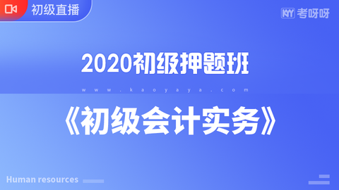 2020年初级押题班《初级会计实务》