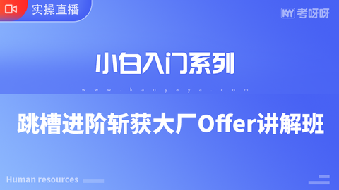 跳槽进阶斩获大厂Offer讲解班