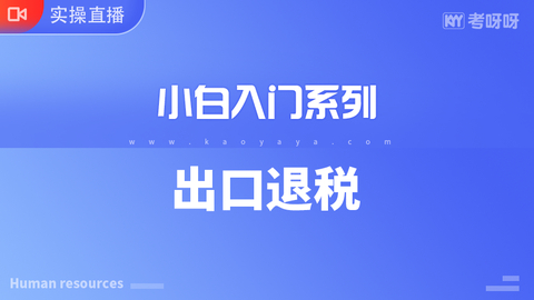 【小白入门系列】出口退税