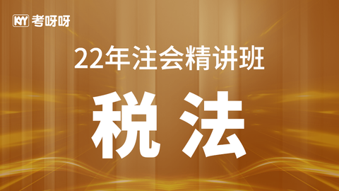 22年注会精讲班《税法》