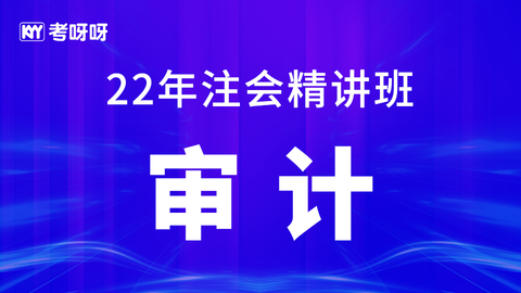 22年注会精讲班《审计》