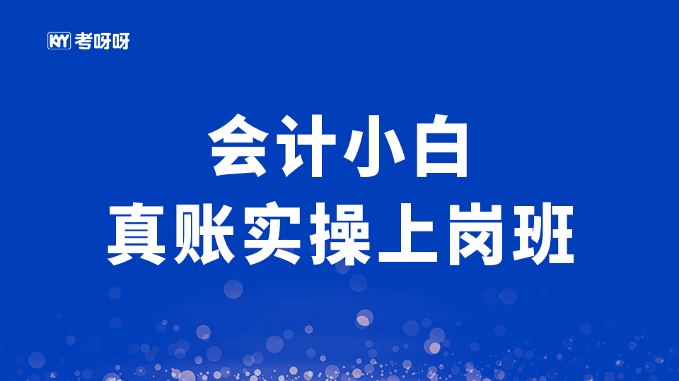 会计小白真账实操上岗班