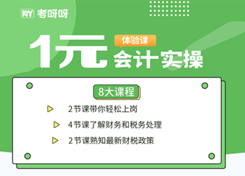 会计实操1元体验课