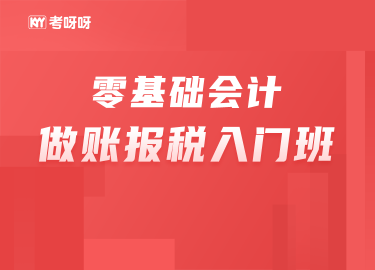 零基础会计做账报税入门班