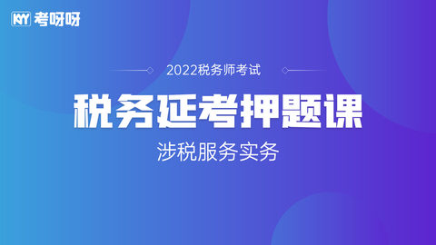 22年税务师延考押题课——涉税服务实务