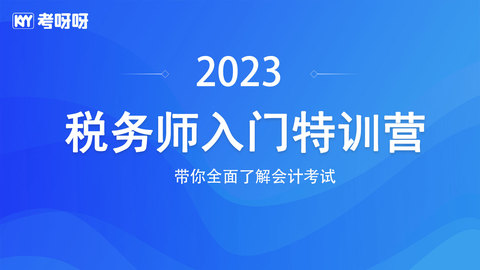 2023税务师入门特训营