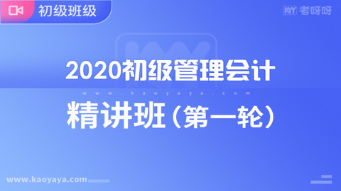 2020年初级管理会计师精讲班（第一轮）