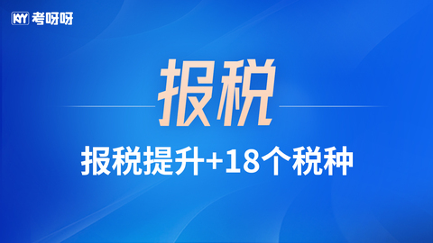 报税提升+18个税种