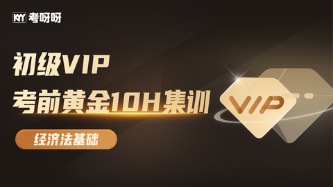 初级VIP考前“黄金10h集训”-经济法基础