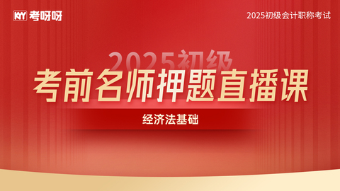 2025初级VIP押题直播课—经济法基础