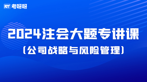 24注会大题专项课-战略