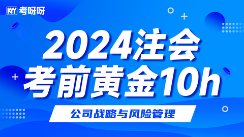 注会VIP考前“黄金集训”-公司战略与风险管理