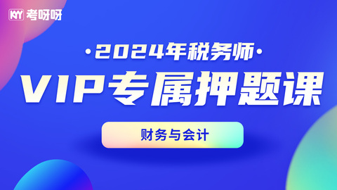 2024年税务师VIP专属押题课-财务与会计