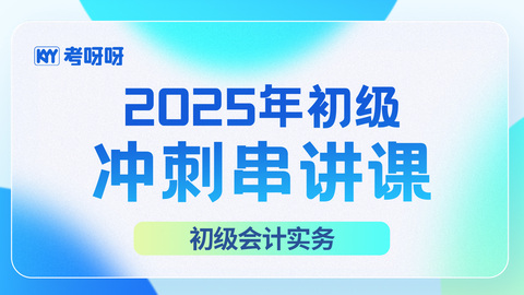 2025年初级冲刺串讲课—初级会计实务