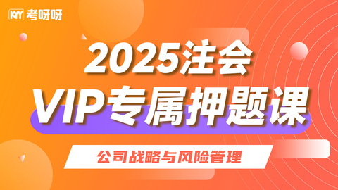 2025注会VIP专属押题课-公司战略与风险管理