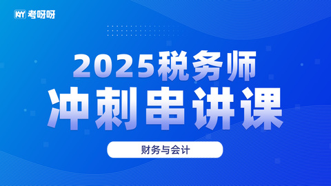 2025税务师冲刺串讲课-财务与会计