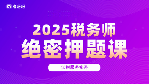 2025税务师绝密押题课-涉税服务实务