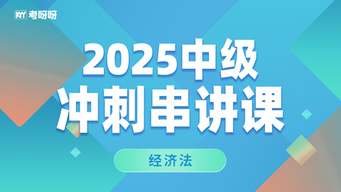 2025中级冲刺串讲课- 经济法