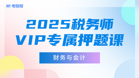 2025税务师VIP专属押题课-财务与会计