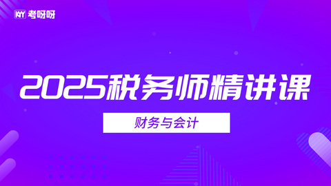 2025税务师精讲课-财务与会计